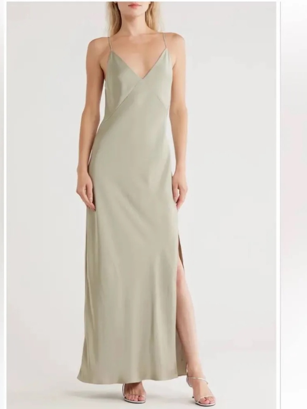 rag & bone Sage Green Slip Maxi Dress